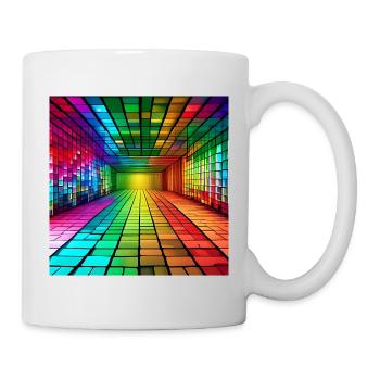 3D Rainbow Squares - Mug - white - Right