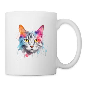 Ein farbenfroher persischer Kater - Tasse - Weiß - Rechts