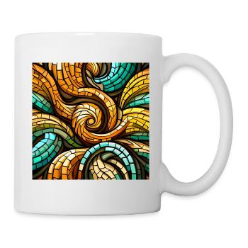 Triskelion-Mosaik - Tasse - Weiß - Rechts