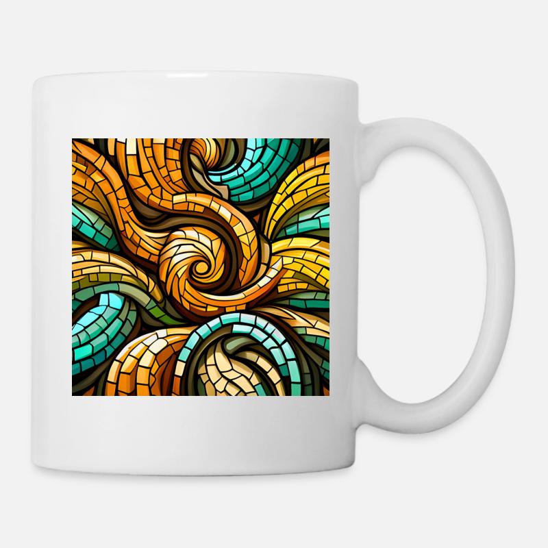 Mosaïque de Triskelion - Mug blanc - blanc