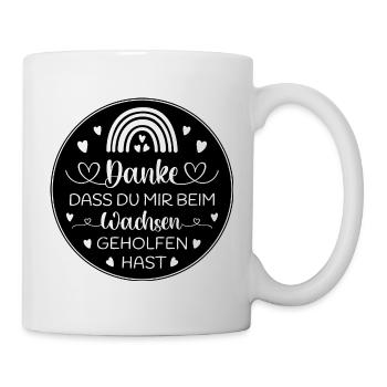 Boho Regenbogen Danke Abschied Kita Kindergarten - Tasse - Weiß - Rechts