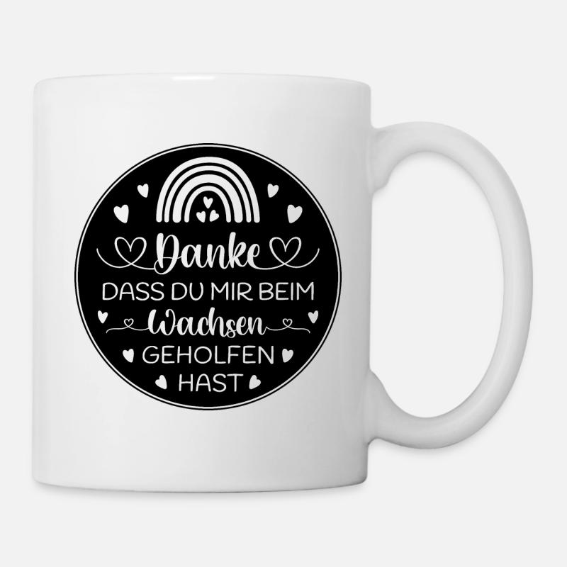 Boho Regenbogen Danke Abschied Kita Kindergarten - Tasse - Weiß