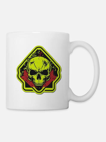 Totenschädel - Tasse - Weiß