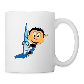 SURFER - WINDSURFEN - SPORT - SCHAF - TIER - Tasse - Weiß - Rechts