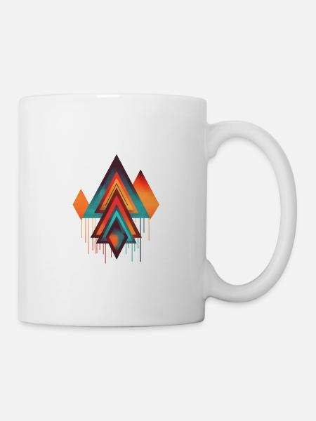Die Kunst der Dreiecke - Tasse - Weiß