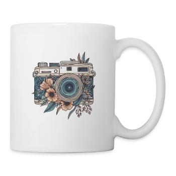 Coole Vintage Retro Kamera Boho Style - Tasse - Weiß - Rechts