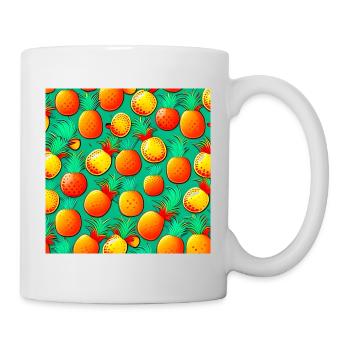 Ananas-Paradies - Tasse - Weiß - Rechts