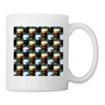 Beer Tankards Pattern - Mug - white - Right