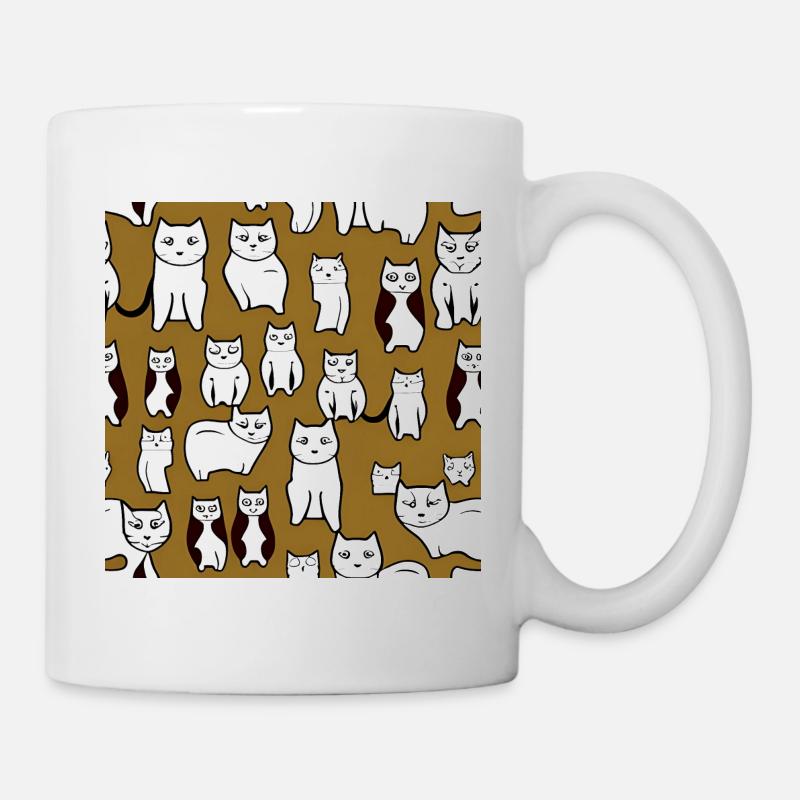 Cat Lover Pattern - Mug - white