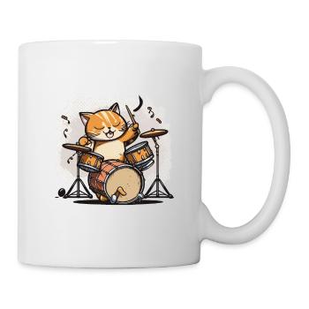 Rhythmische Katze - Tasse - Weiß - Rechts