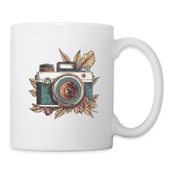 Coole Vintage Retro Kamera Boho Style - Tasse - Weiß - Rechts