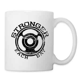 Stronger each day - Mug blanc - blanc - Droite