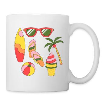 Summer Retro Summer Holiday like ice in the sunshine - Mug - white - Right