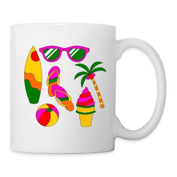 Summer Retro Summer Holiday like ice in the sunshine - Mug - white - Right
