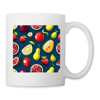 Motif de délice de mélange de fruits - Mug blanc - blanc - Droite
