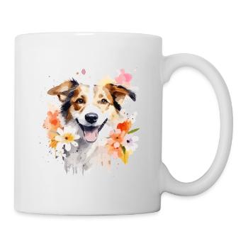 Mignon aquarelle drôle de chien - Mug blanc - blanc - Droite