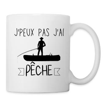 J peux pas j ai Pêche - Mug blanc - blanc - Droite