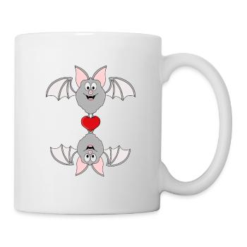 FLEDERMÄUSE - HERZ - LIEBE - LOVE - VERLIEBT - Tasse - Weiß - Rechts