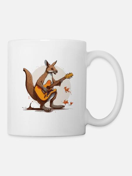 Schaukelndes Känguru - Tasse - Weiß
