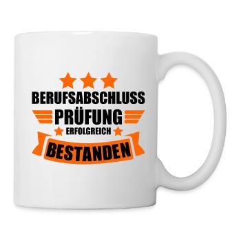 Berufsabschluss Prüfung bestanden für Gesellen - Tasse - Weiß - Rechts