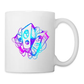 Boom free party skizzenhaft - Tasse - Weiß - Rechts