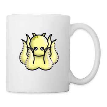 kleiner gelber Oktopus - Tasse - Weiß - Rechts