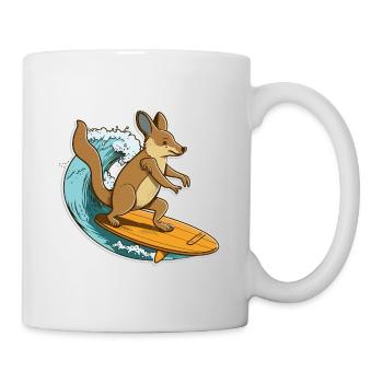 Kangaroo Surfer - Mug - white - Right
