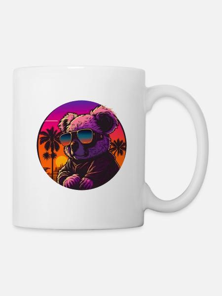 Synthwave Koala Sunset - Mug blanc - blanc