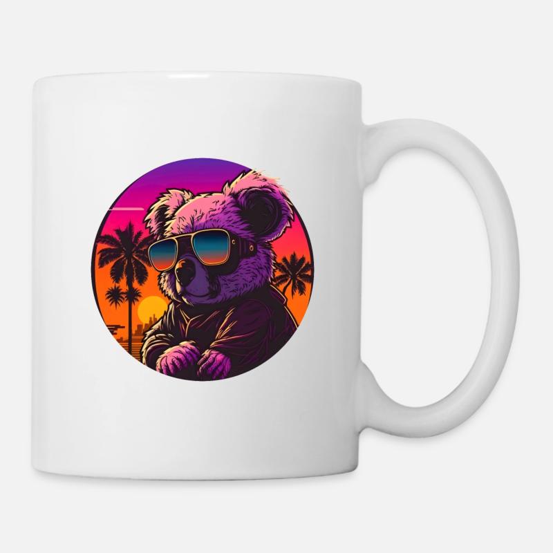 Synthwave Koala Sunset - Mug blanc - blanc