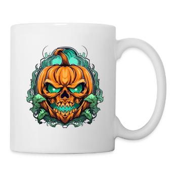 Halloween Pumpkin Skull - Mug - white - Right