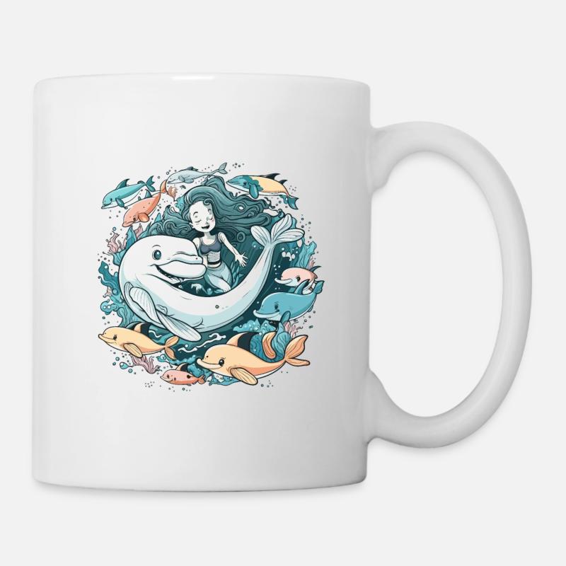 Meerjungfrauen-Abenteuer - Tasse - Weiß