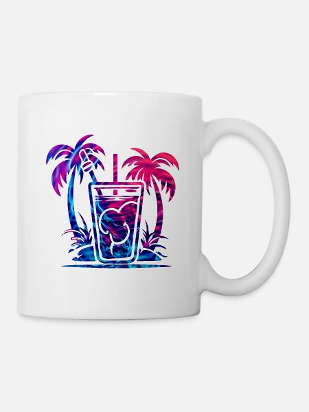 Tropisches Getränk - Tasse - Weiß