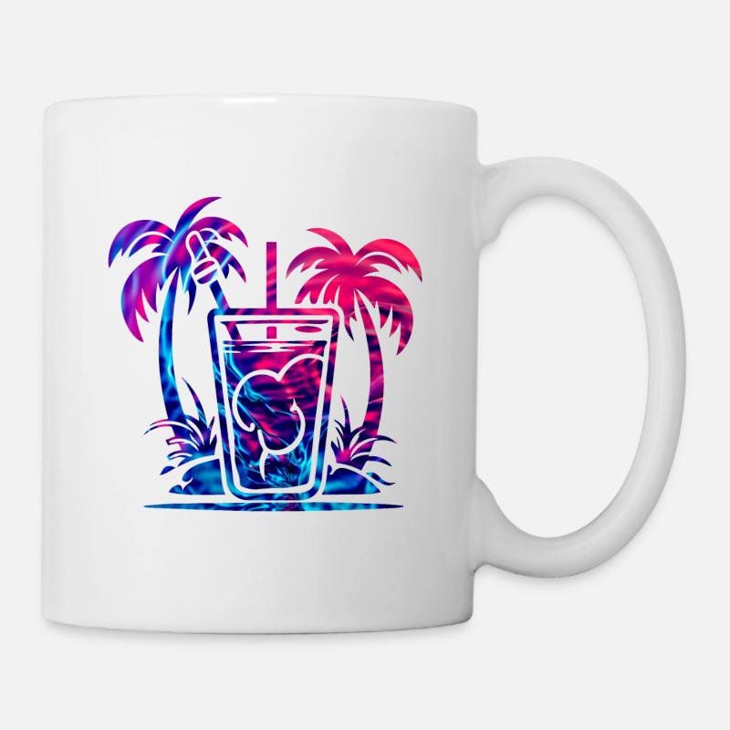 Tropisches Getränk - Tasse - Weiß