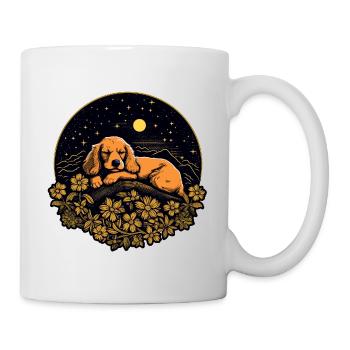 Schlafender Hund - Tasse - Weiß - Rechts