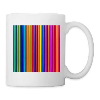 ARC-EN-CIEL NEON - Mug blanc - blanc - Droite