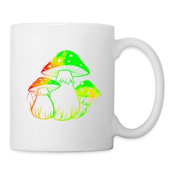 Champignons fluos - Mug blanc - blanc - Droite