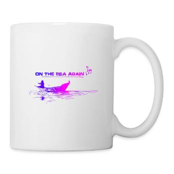 On the sea again .. sketch art boat lovers - Mug - white - Right