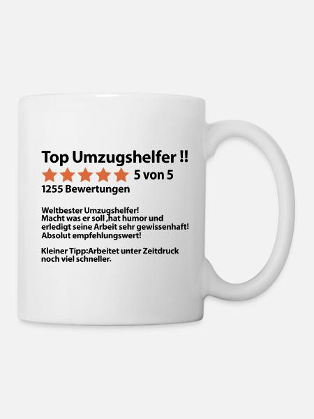 Dankeschön Danke Umzugshelfer Umzugsunternehmen - Tasse - Weiß