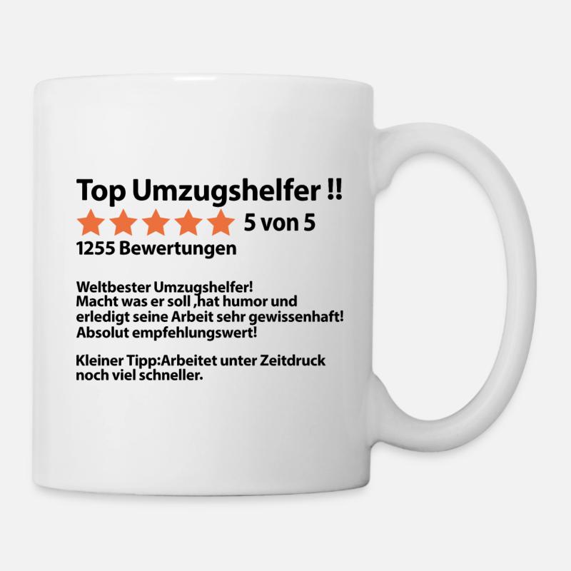 Dankeschön Danke Umzugshelfer Umzugsunternehmen - Tasse - Weiß