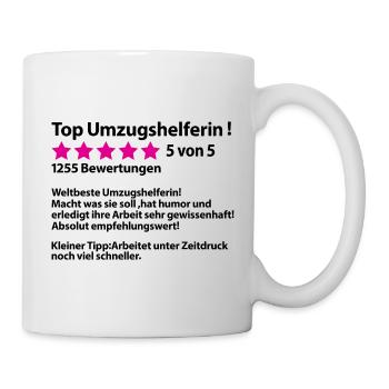 Dankeschön Danke Umzugshelferin Umzugsunternehmen - Tasse - Weiß - Rechts