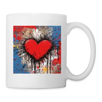 HEART A LIVE STREET ART - Mug - white - Right