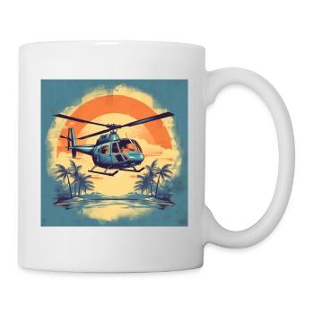 HÉLICOPTÈRE VINTAGE - Mug blanc - blanc - Droite