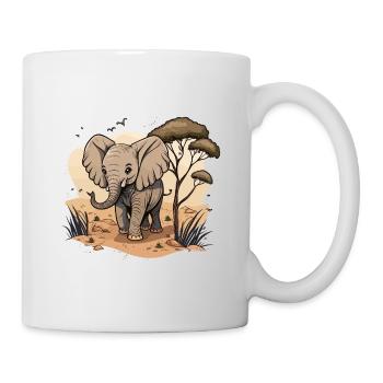 Géant de la savane - Mug blanc - blanc - Droite