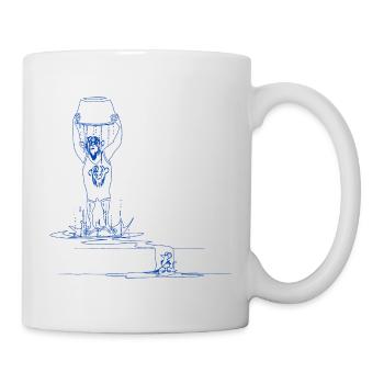 Chimpanzee and water - Mug - white - Right