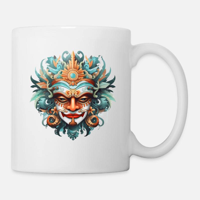 MASQUE BALINAIS INDONESIE - Mug blanc - blanc