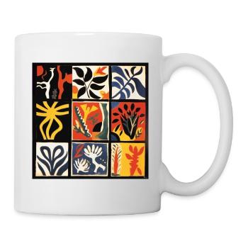 ZEITGENÖSSISCHER BLUMENSTRAUSS - Tasse - Weiß - Rechts