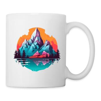 Colorful mountain panorama - Mug - white - Right