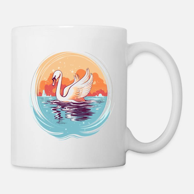 Beau cygne - Mug blanc - blanc