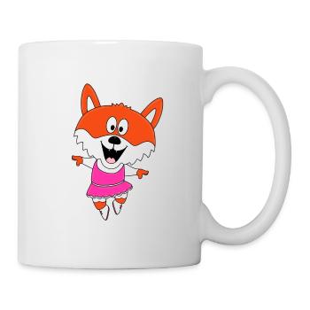 FUCHS - TIER - TANZEN - TÄNZERIN - BALLETT - Tasse - Weiß - Rechts