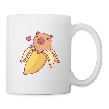 Mignon Capybara dans Banana Funny - Mug blanc - blanc - Droite